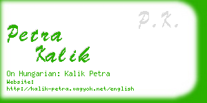 petra kalik business card